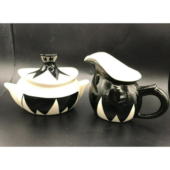 Hand-Painted Cream & Sugar, Robert Reid UTE Mountain Ute Tribe Pottery - Picture 2 of 7